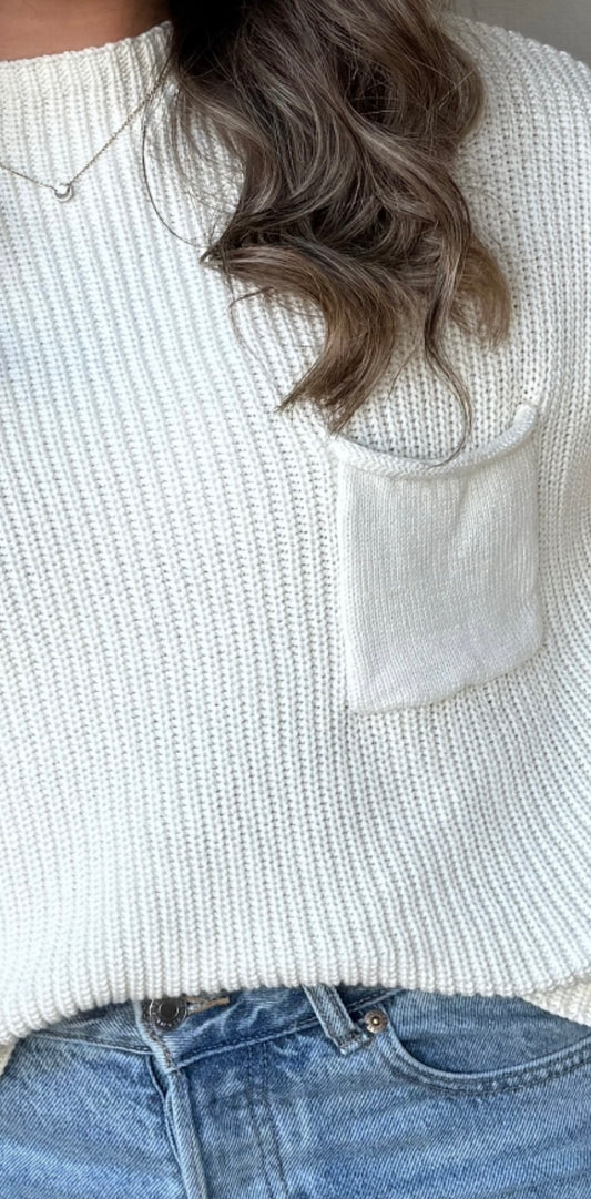 Izzy Mock Neck-Cream