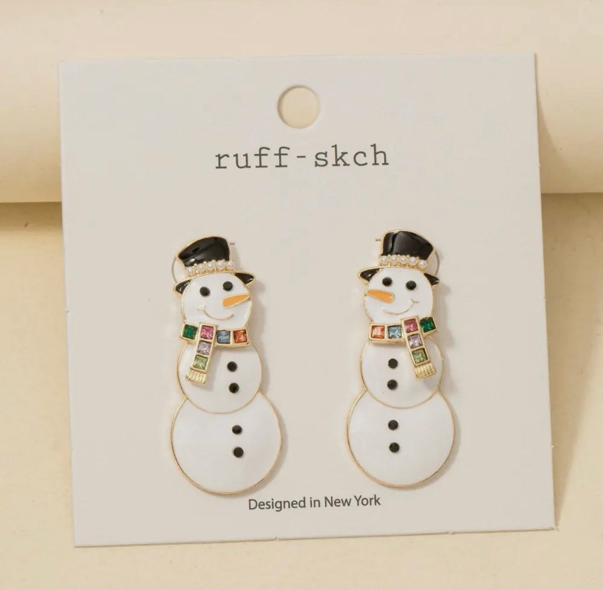 Snowman Earrings