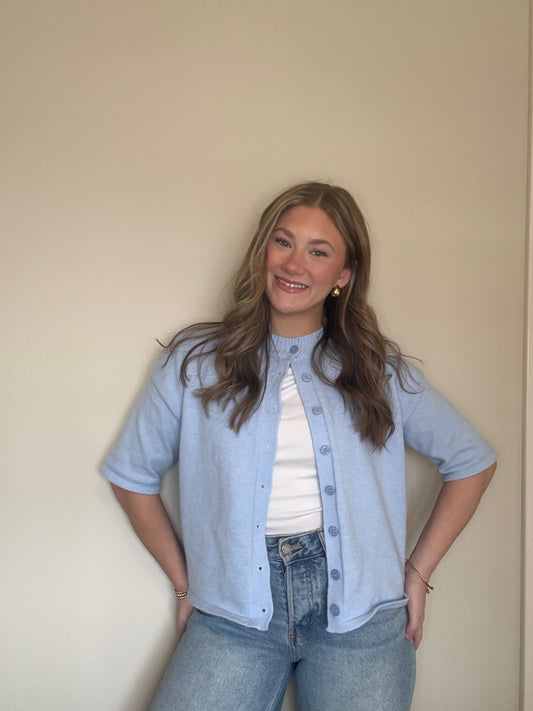 Spring My Way Top - Blue