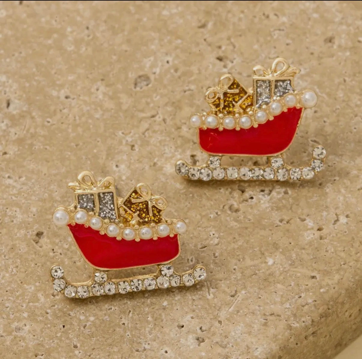 Santa’s Sleigh Earrings