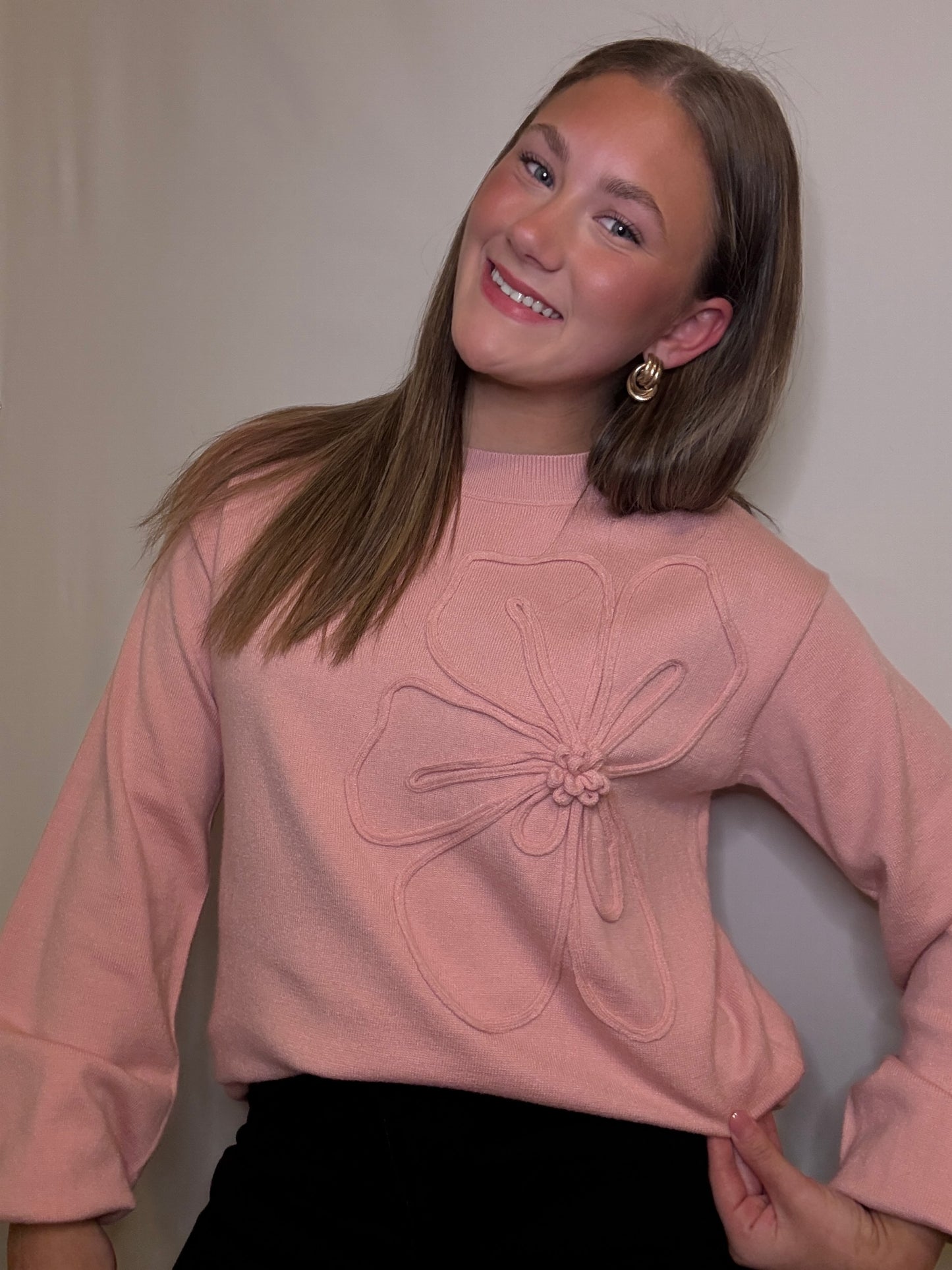 Floral Blush Sweater