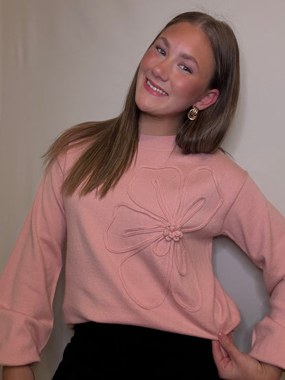 Floral Blush Sweater