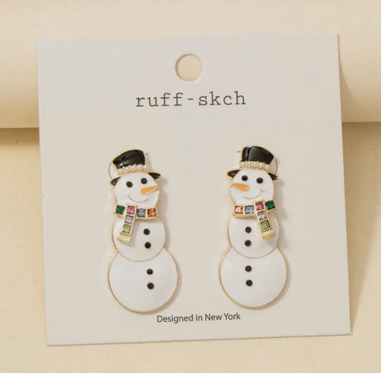 Snowman Earrings