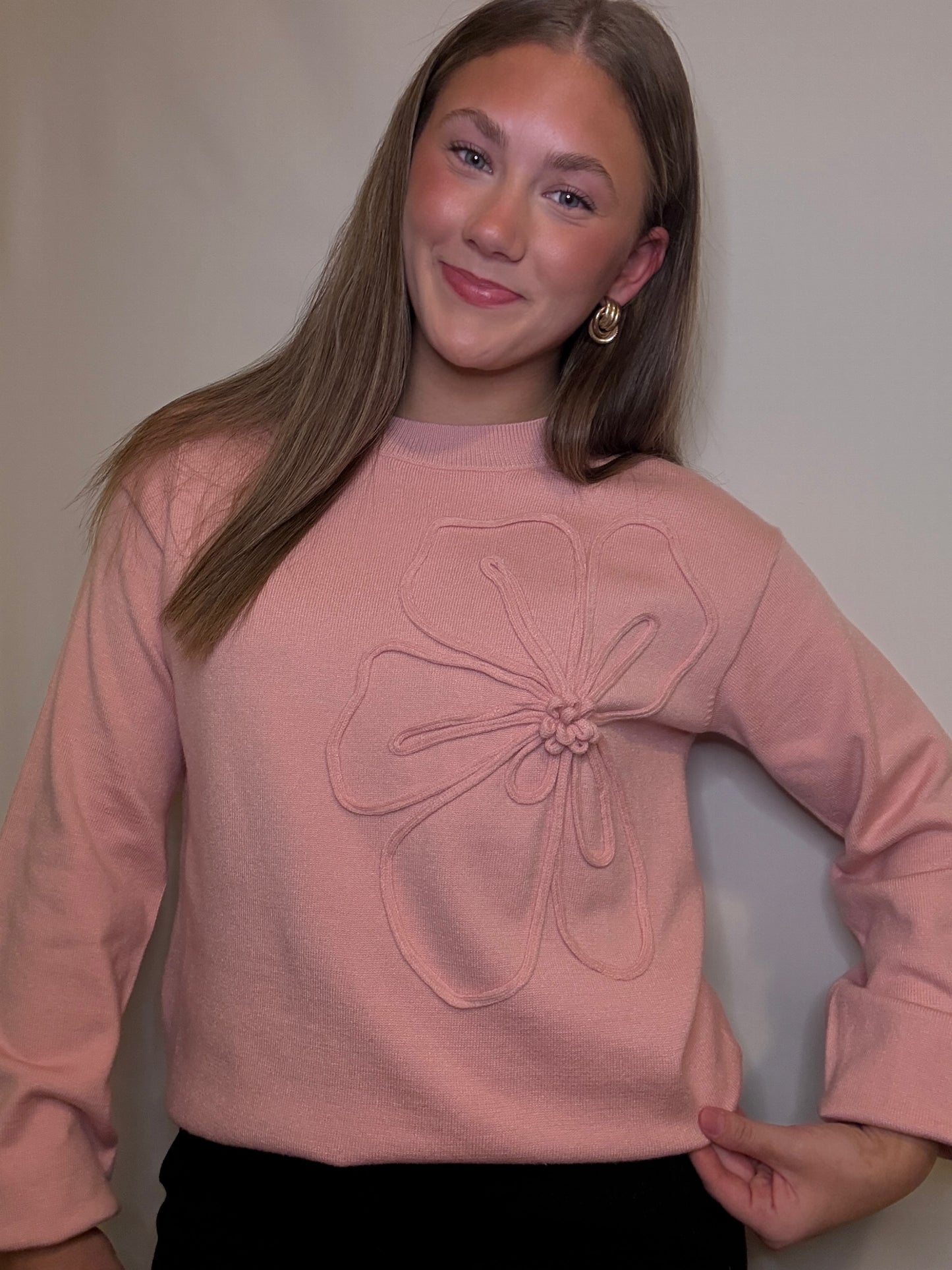 Floral Blush Sweater